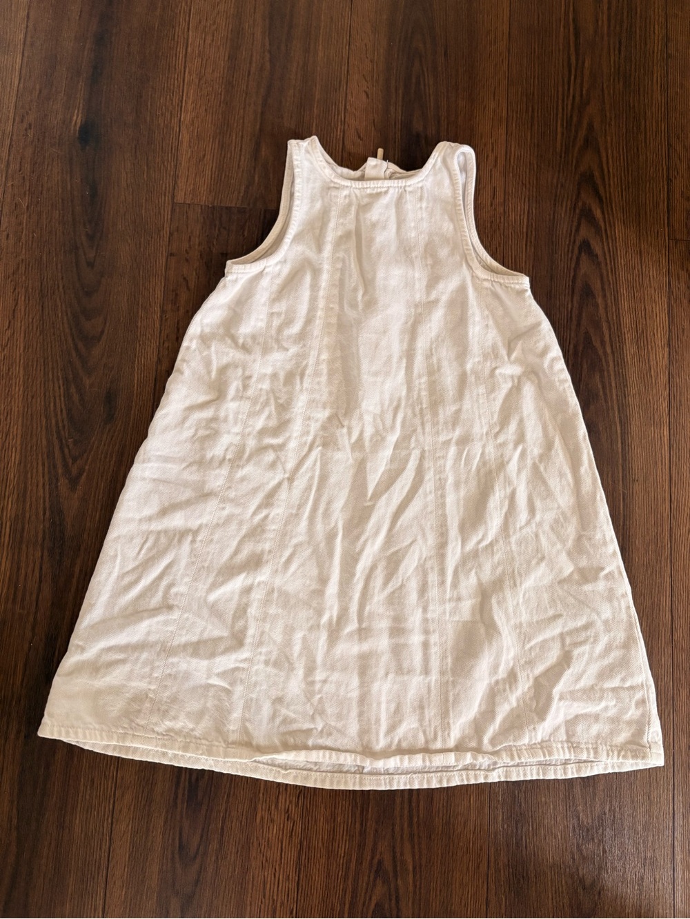 Zara Cream Sleeveless A-Line Girls Dress